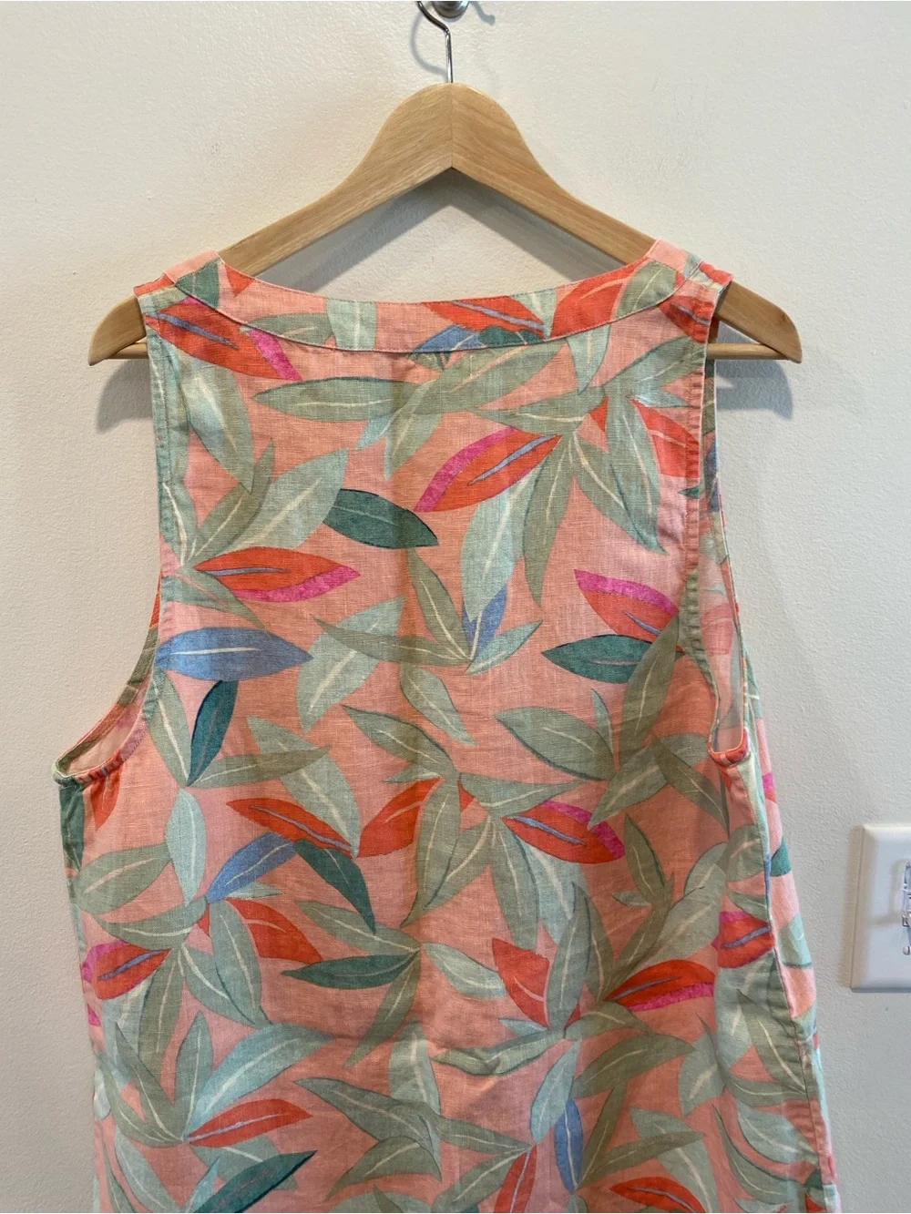 Faherty Alston dress 100% linen women’s size XL floral resort mini breathable